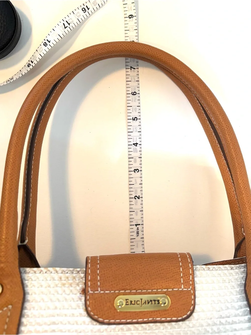 Rare Vintage Eric Javits White Raffia Woven Shopper Satchel NWT